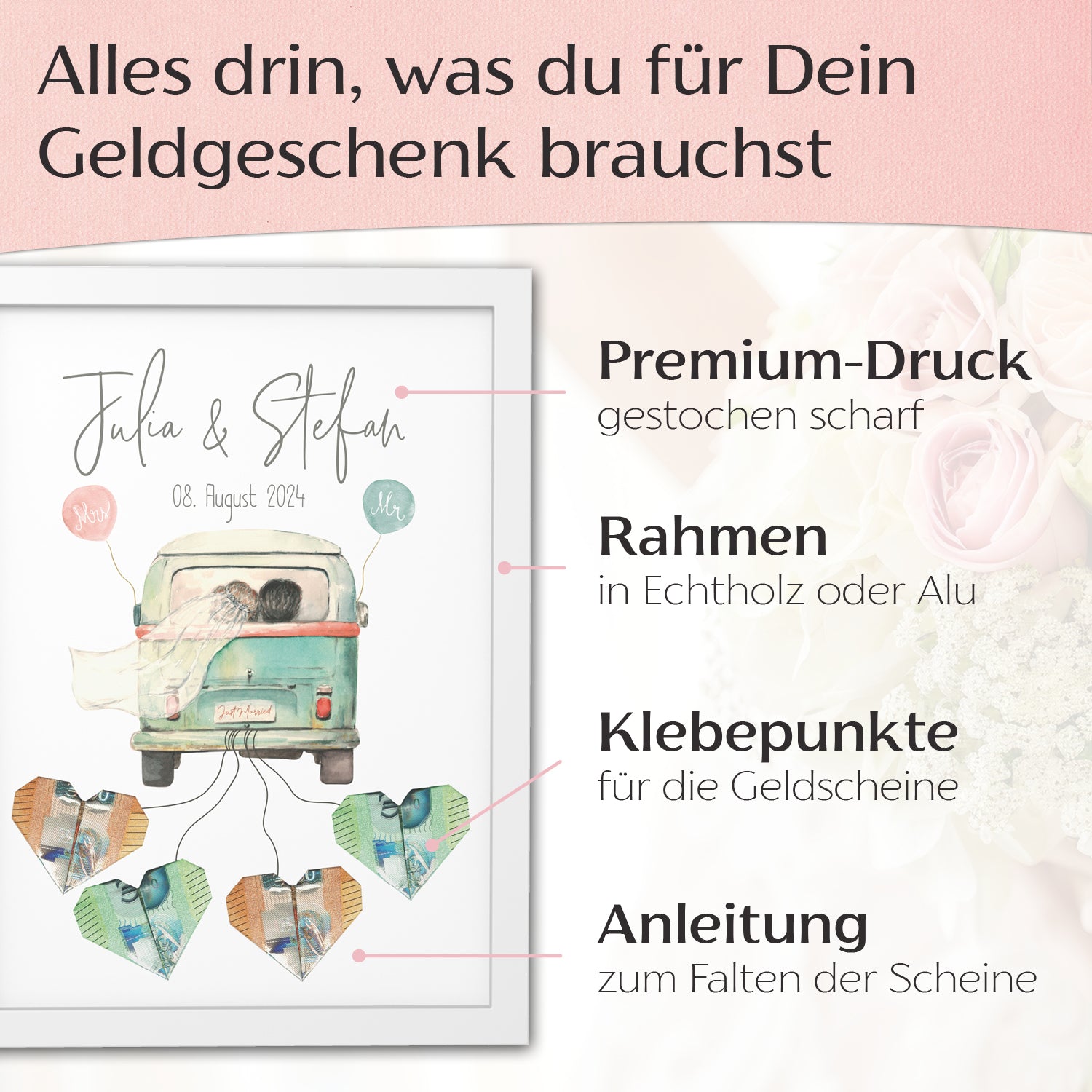 Hochzeitsauto "Bully" - Geldgeschenk fürs Brautpaar