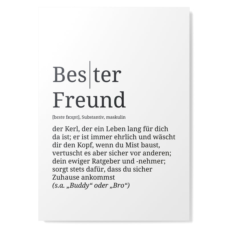 Definition Poster: Bester Freund