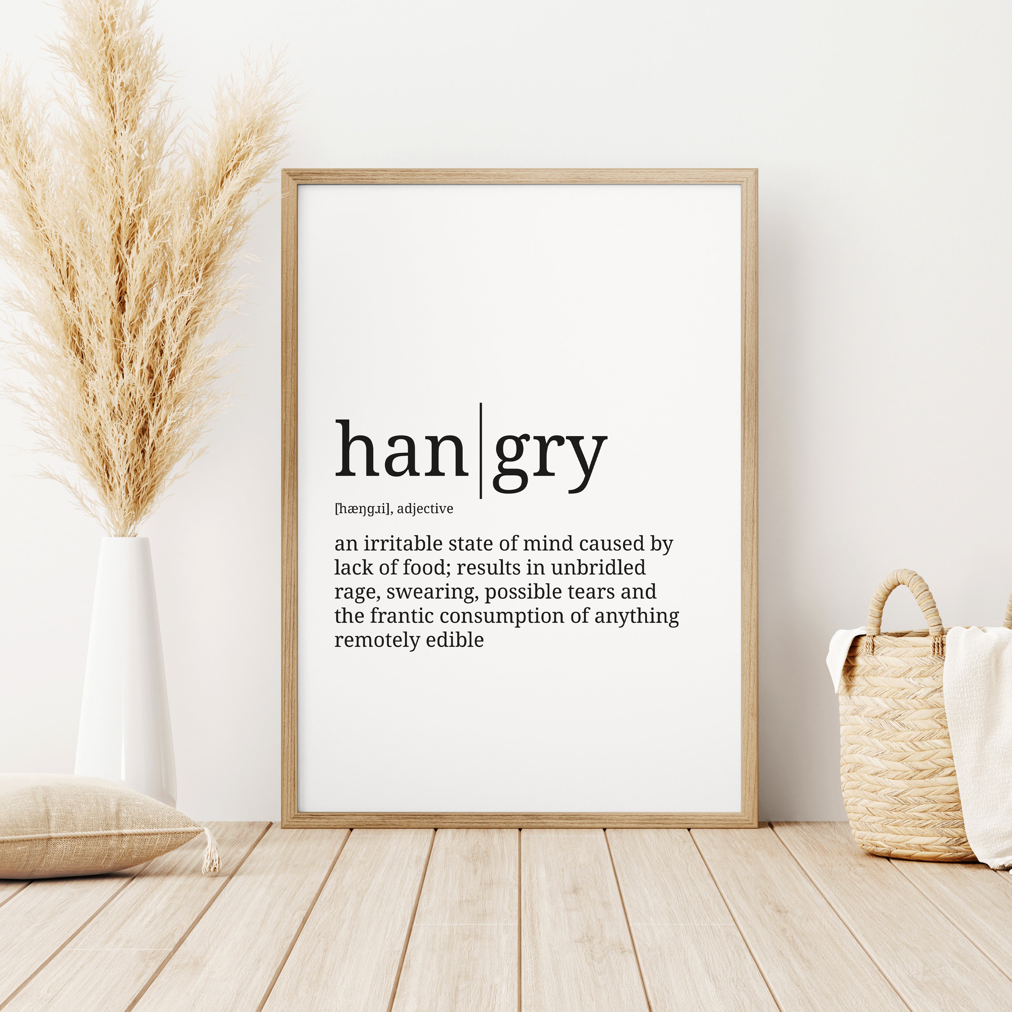 Definition Poster: hangry