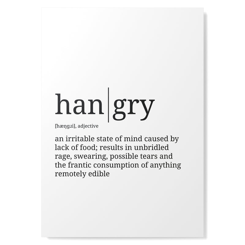 Definition Poster: hangry