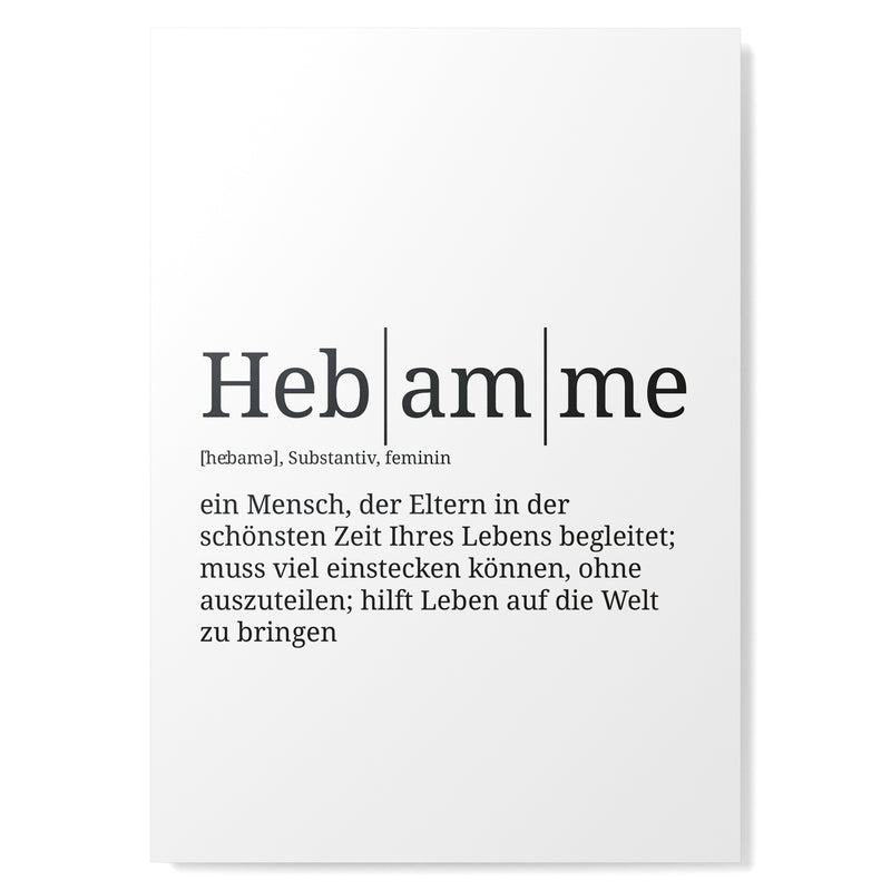 Definition Poster: Hebamme