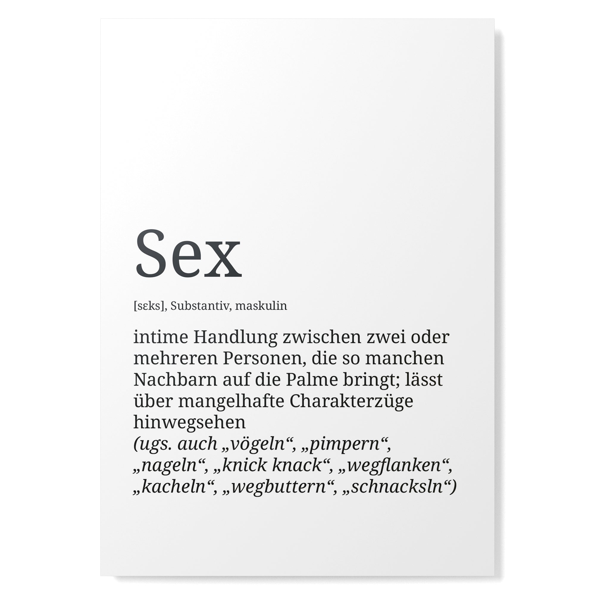 Definition Poster: Sex