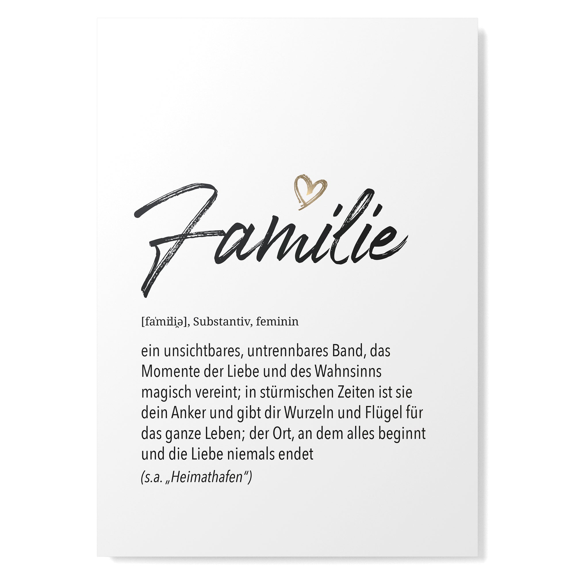 Herz-Definition Poster: Familie