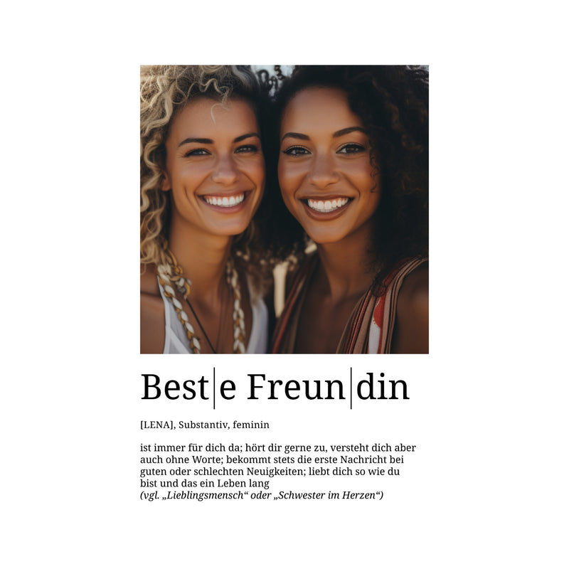 Foto-Definition Beste Freundin · Poster ohne Rahmen · Serie 2026