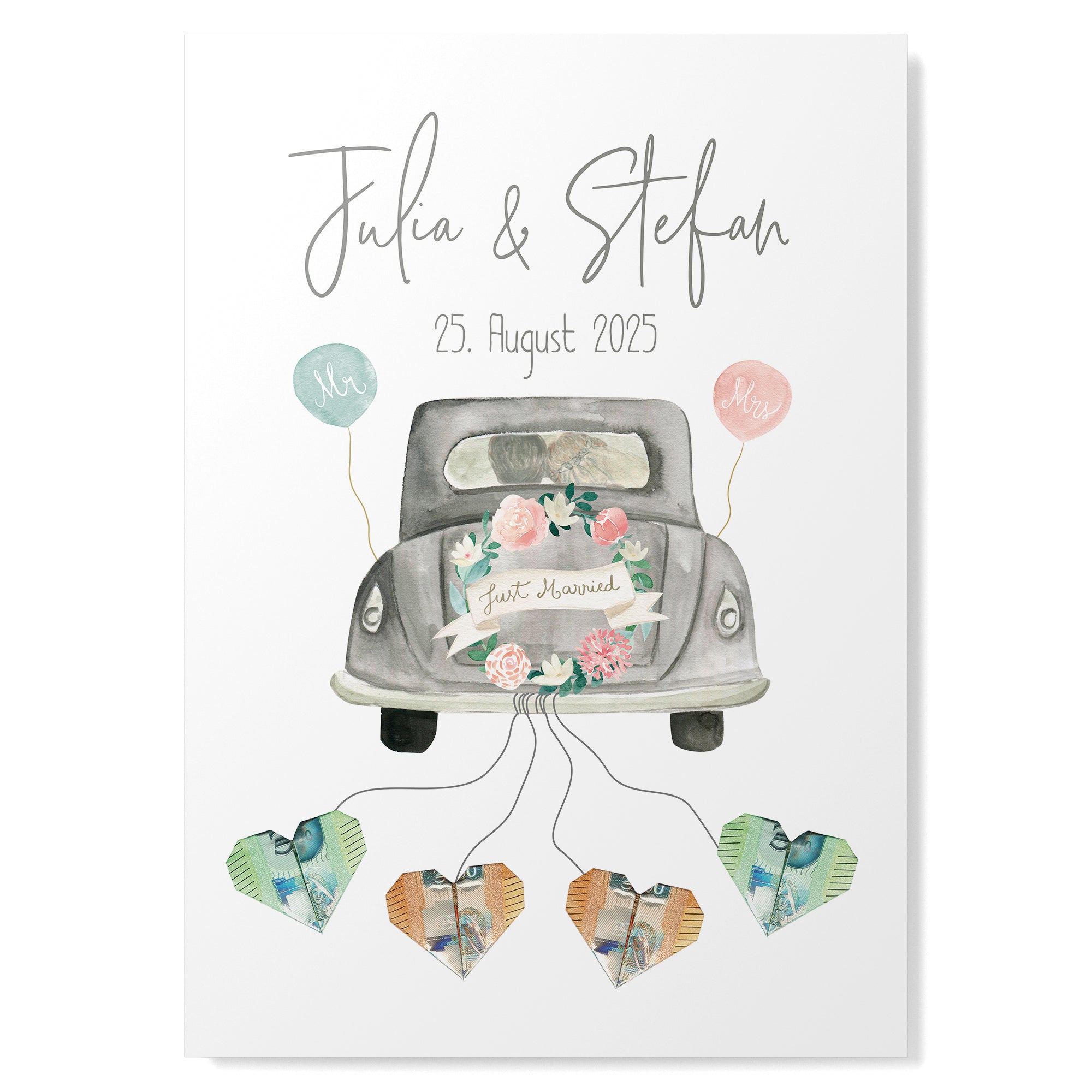 Hochzeitsauto "Beetle" - Geldgeschenk fürs Brautpaar