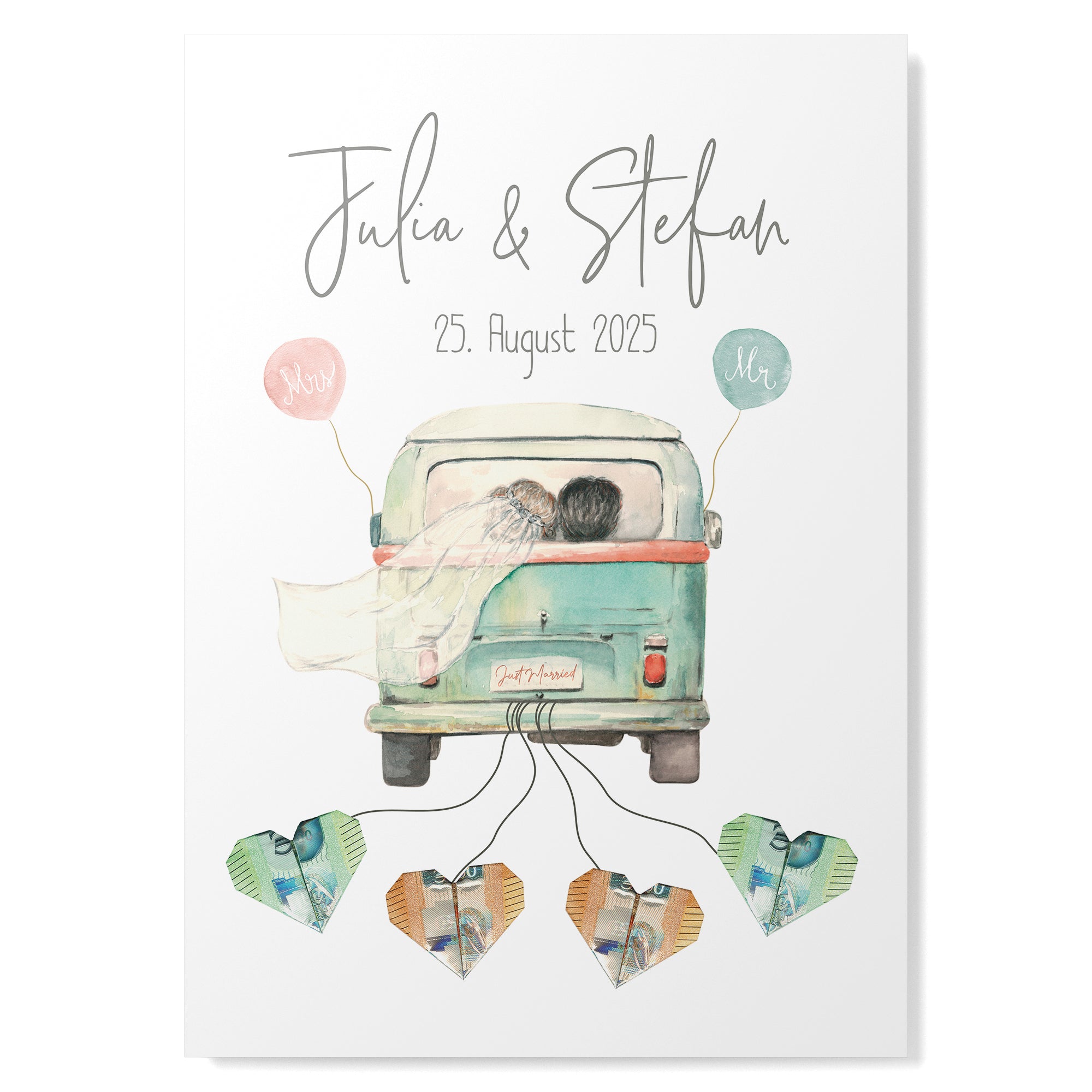 Hochzeitsauto "Bully" - Geldgeschenk fürs Brautpaar