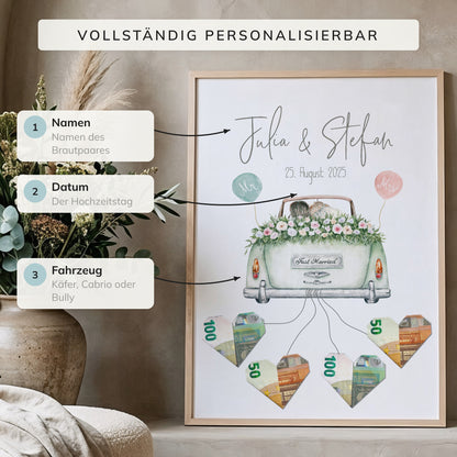 Hochzeitsauto "Beetle" - Geldgeschenk fürs Brautpaar