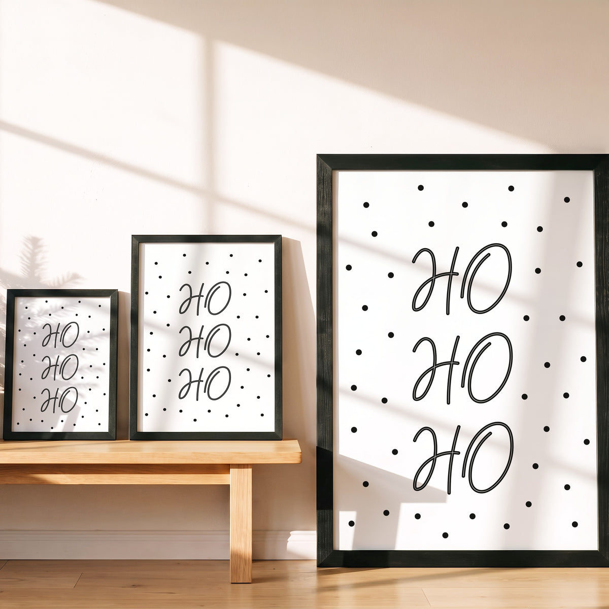 Weihnachtsposter Ho Ho Ho in drei Größen