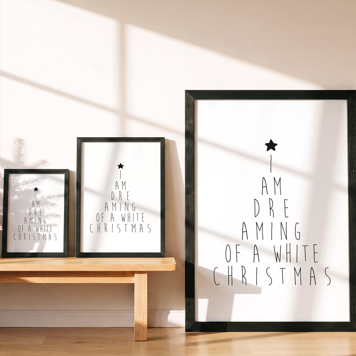 Weihnachtsposter White Christmas in drei Größen