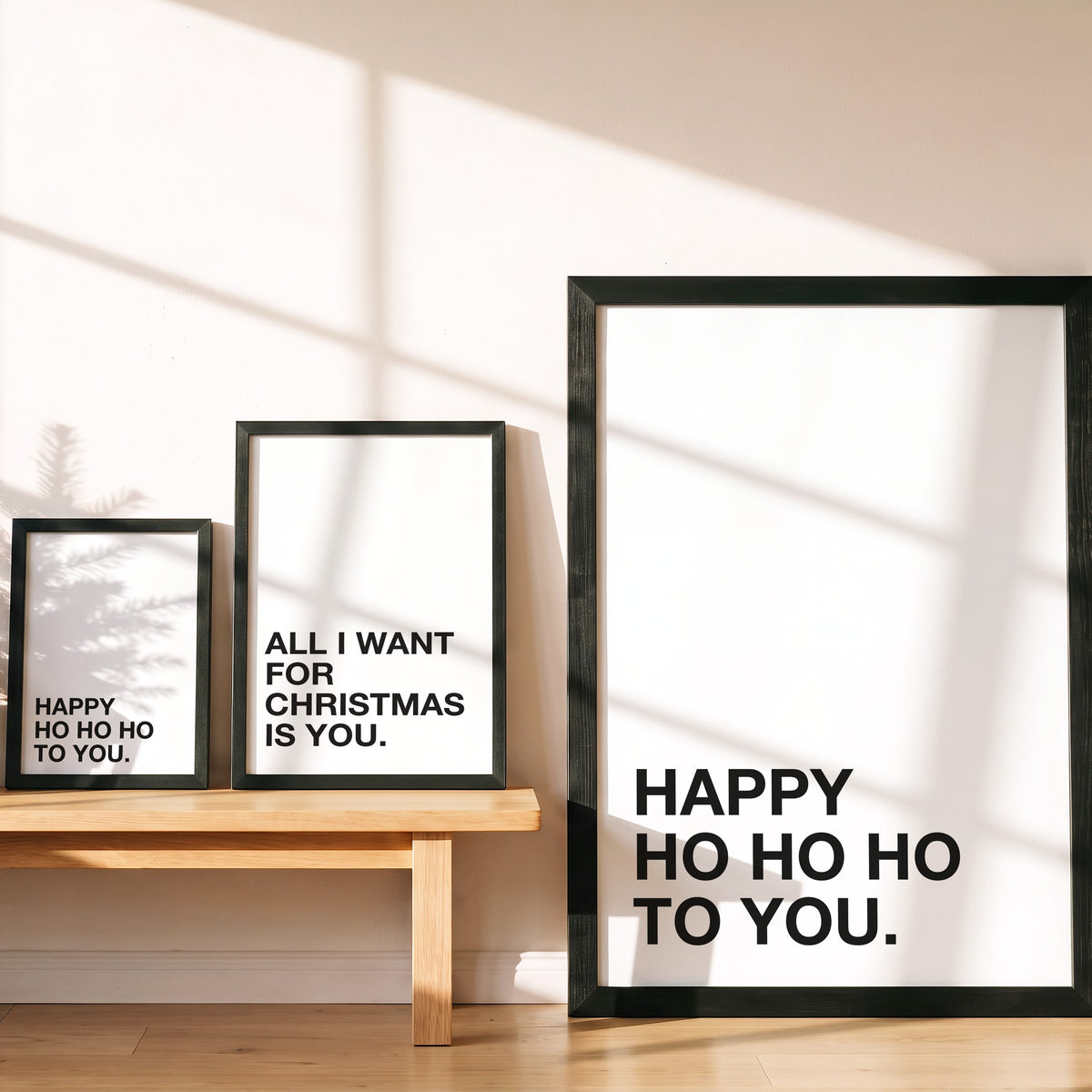 Weihnachtsposter Happy Ho Ho Ho in drei Größen