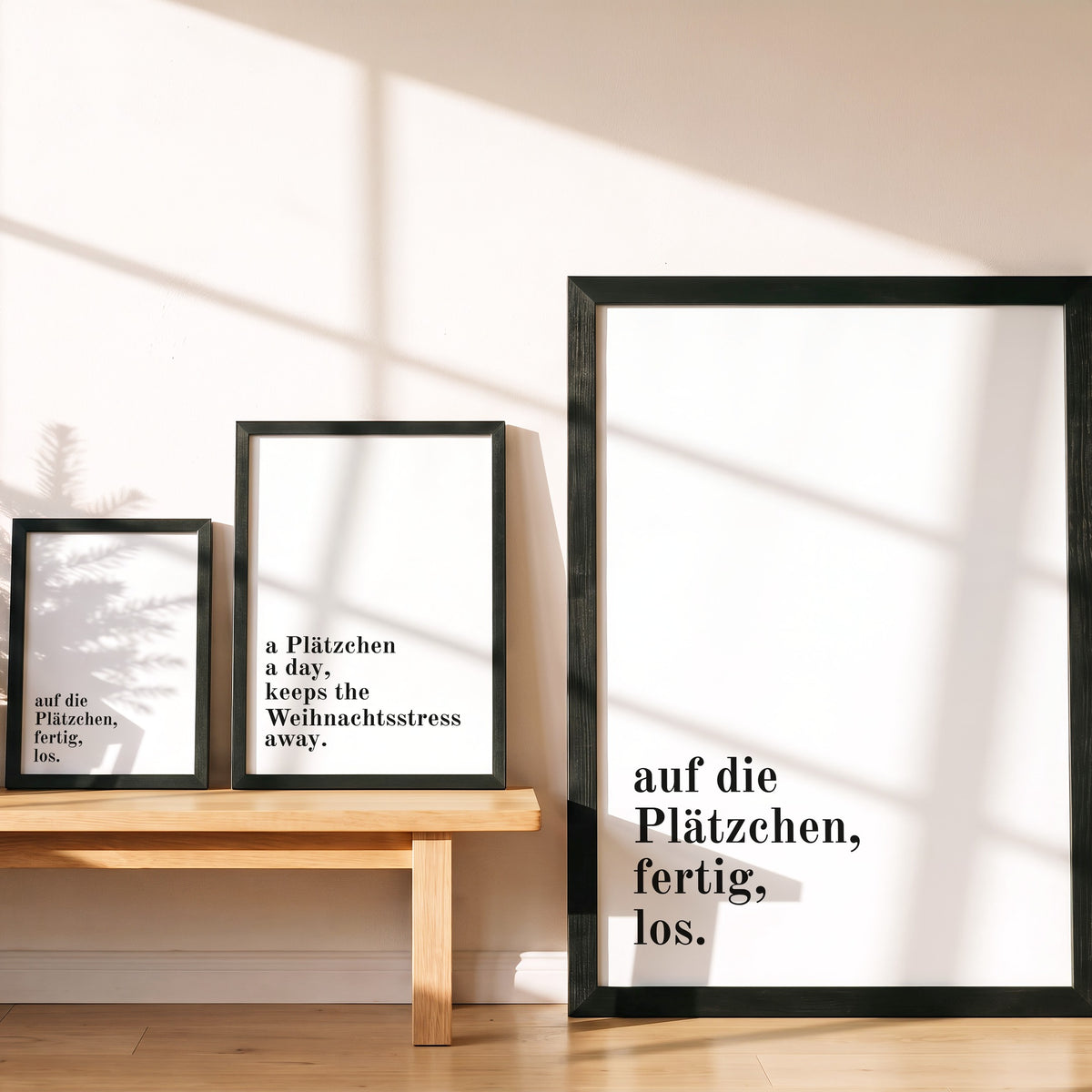 Weihnachtsposter Plätzchen in drei Größen