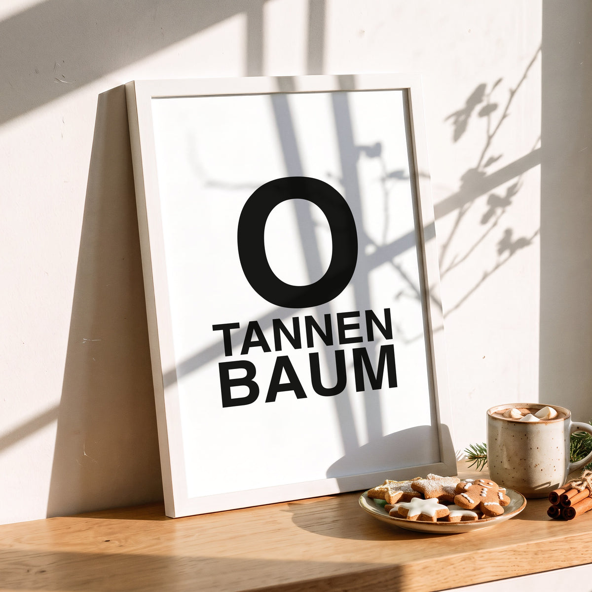 Weihnachtsposter O-Tannenbaum in der Küche