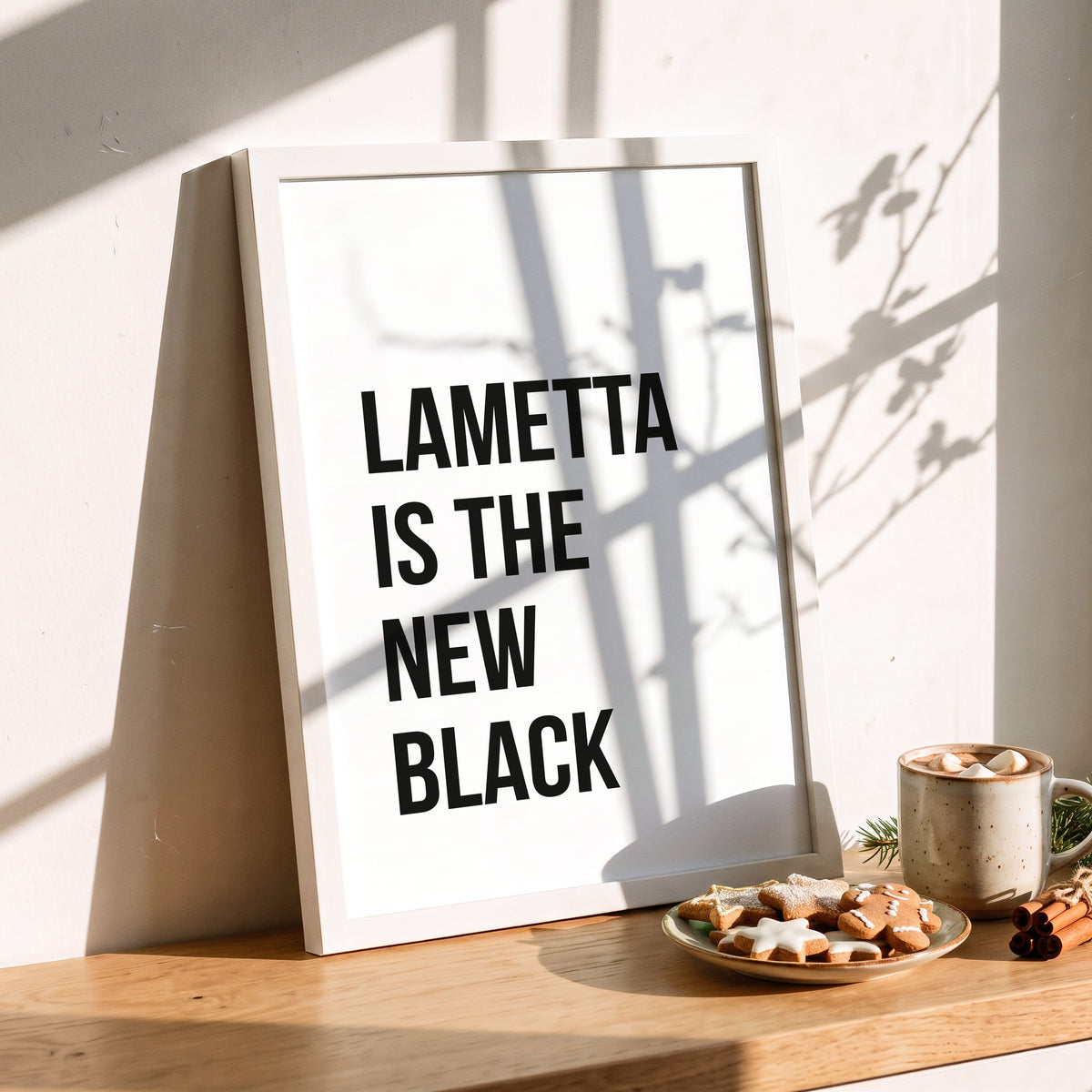 Weihnachtsposter Lametta in der Küche