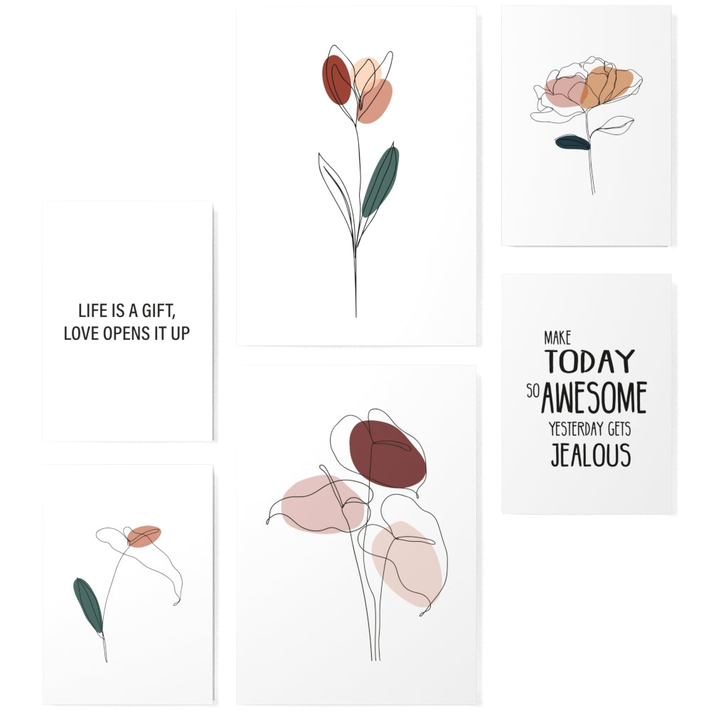 Mood Poster Set Blumen Abstrakt