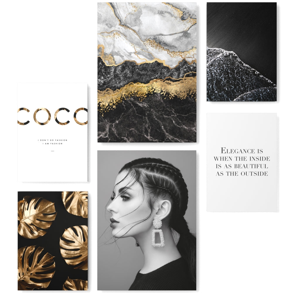 Mood Poster Set Coco Black And Gold