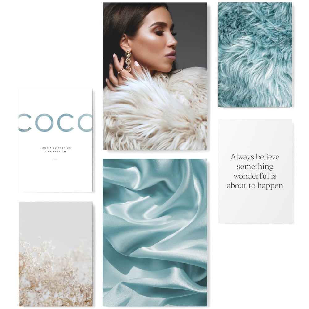 Mood Poster Set Coco Blue Furry