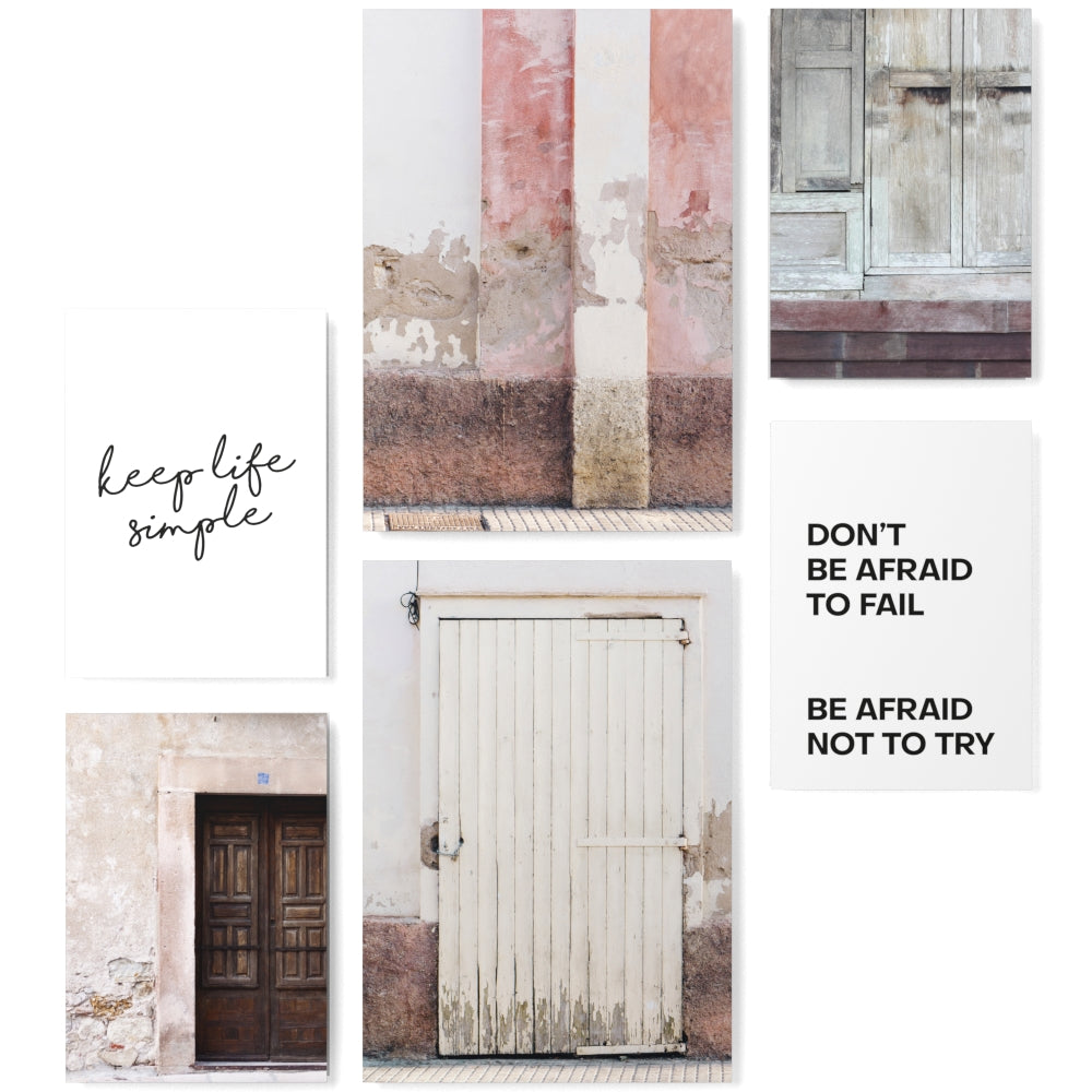 Mood Poster Set Rustic Doors