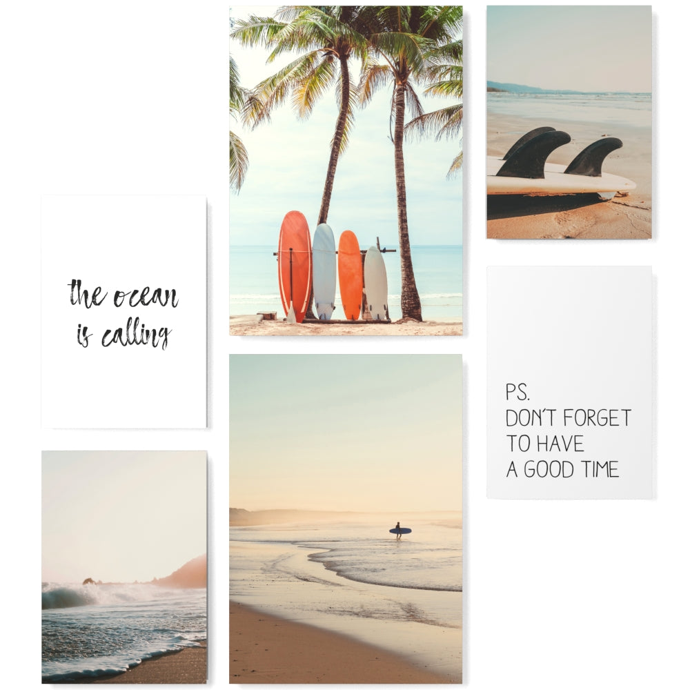 Mood Poster Set Surfers Holiday