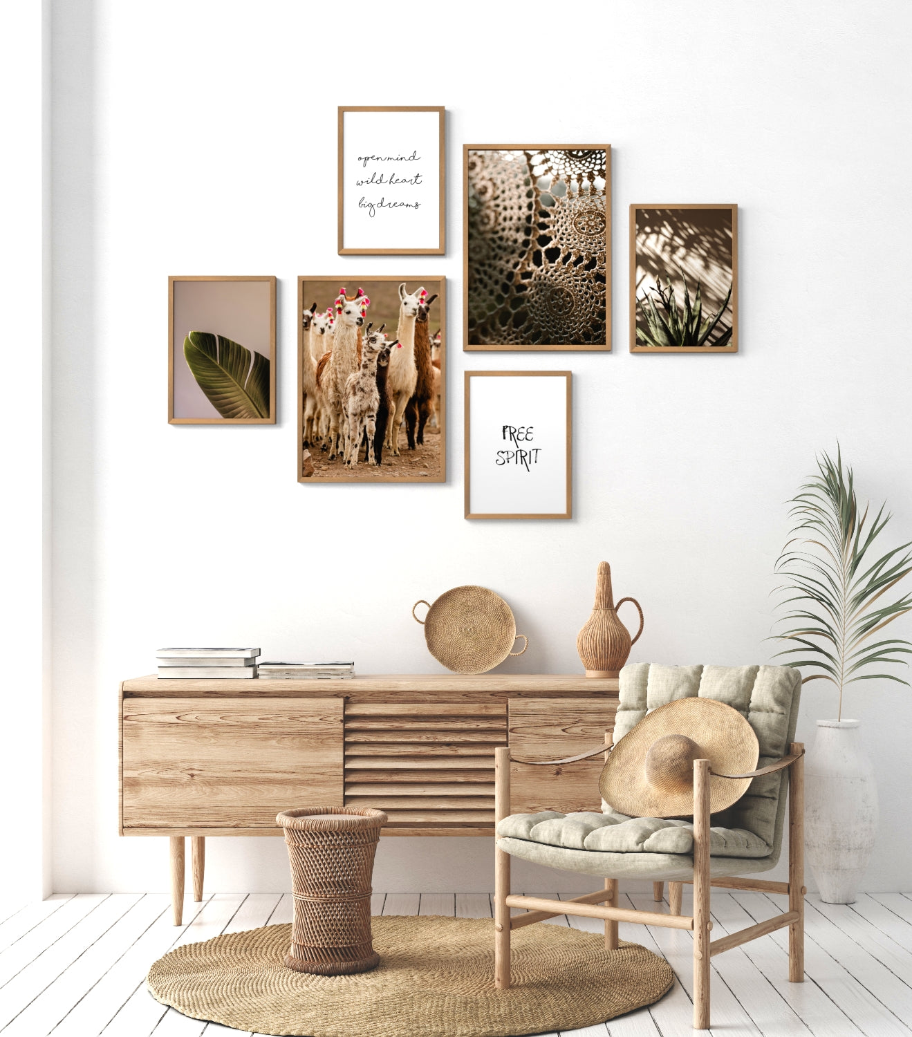 Mood Poster Set Boho Alpaka