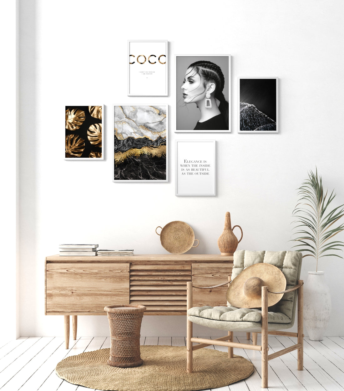 Mood Poster Set Coco Black And Gold