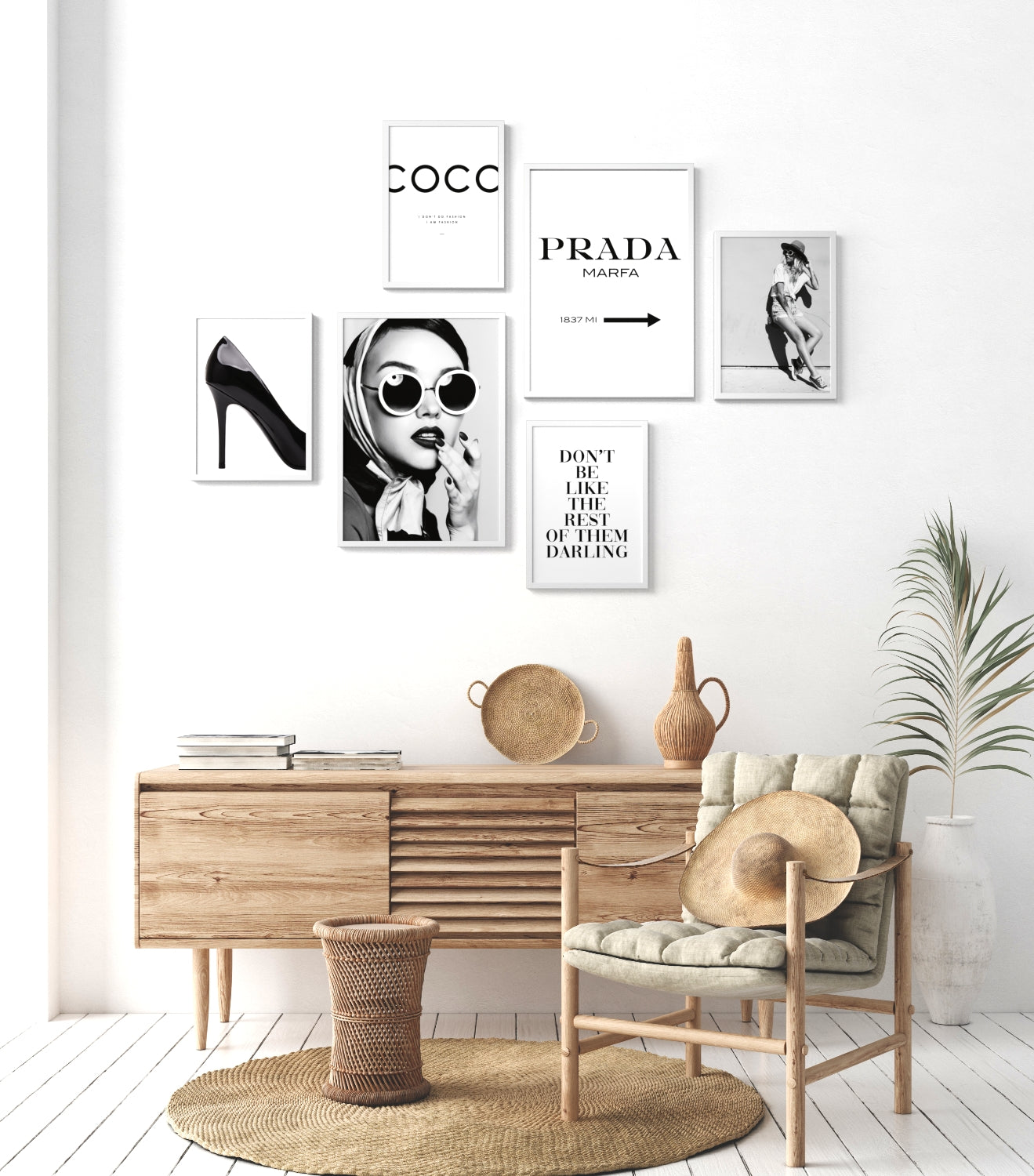 Mood Poster Set Coco Schwarz Weiss