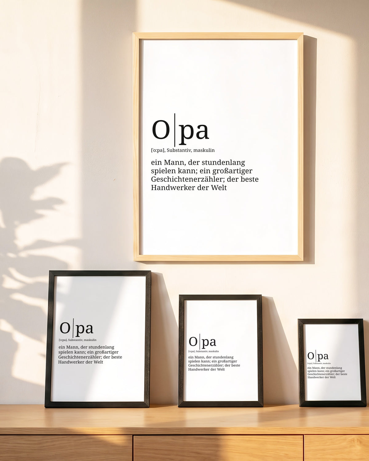 Definition Poster Opa in 50 × 70 cm, DIN A3, A4 und A5