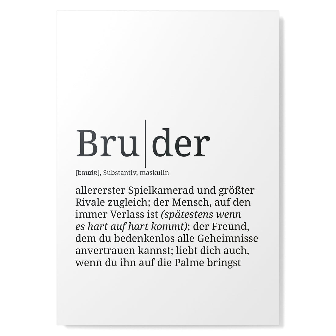 Definition Poster: Bruder