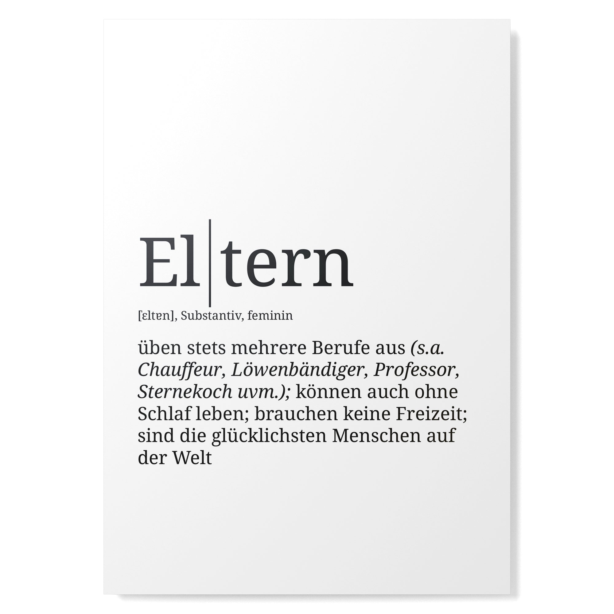 Definition Poster: Eltern