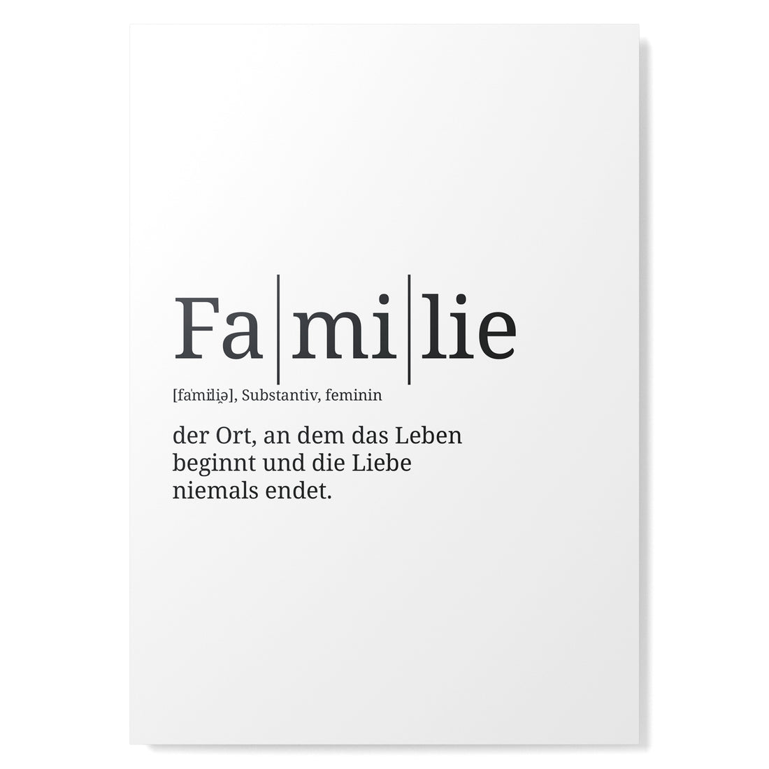 Definition Poster: Familie