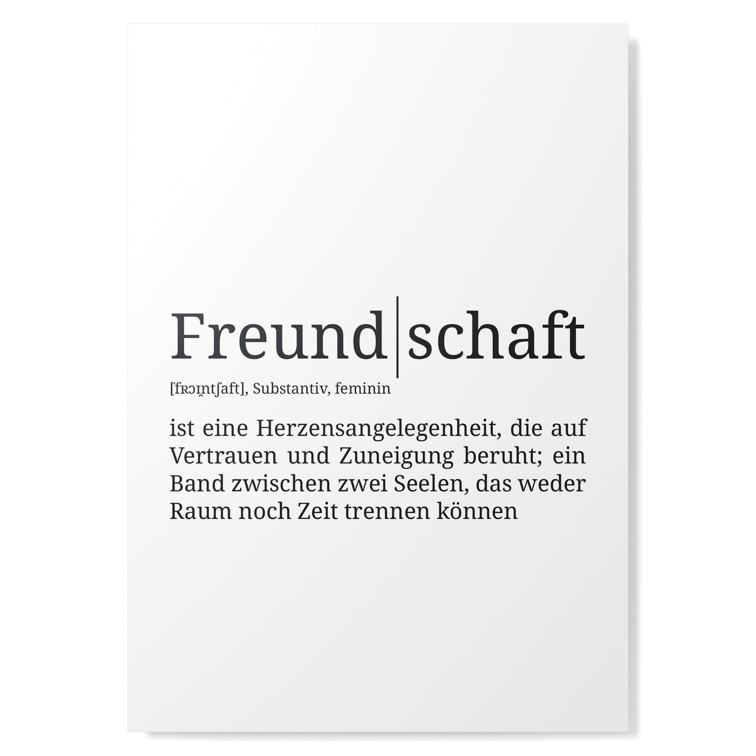 Definition Poster: Freundschaft