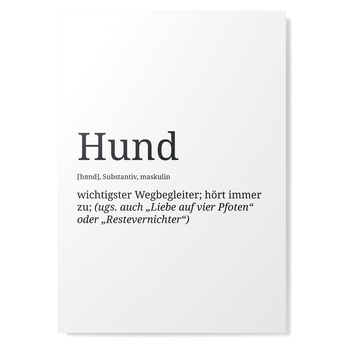 Definition Poster: Hund