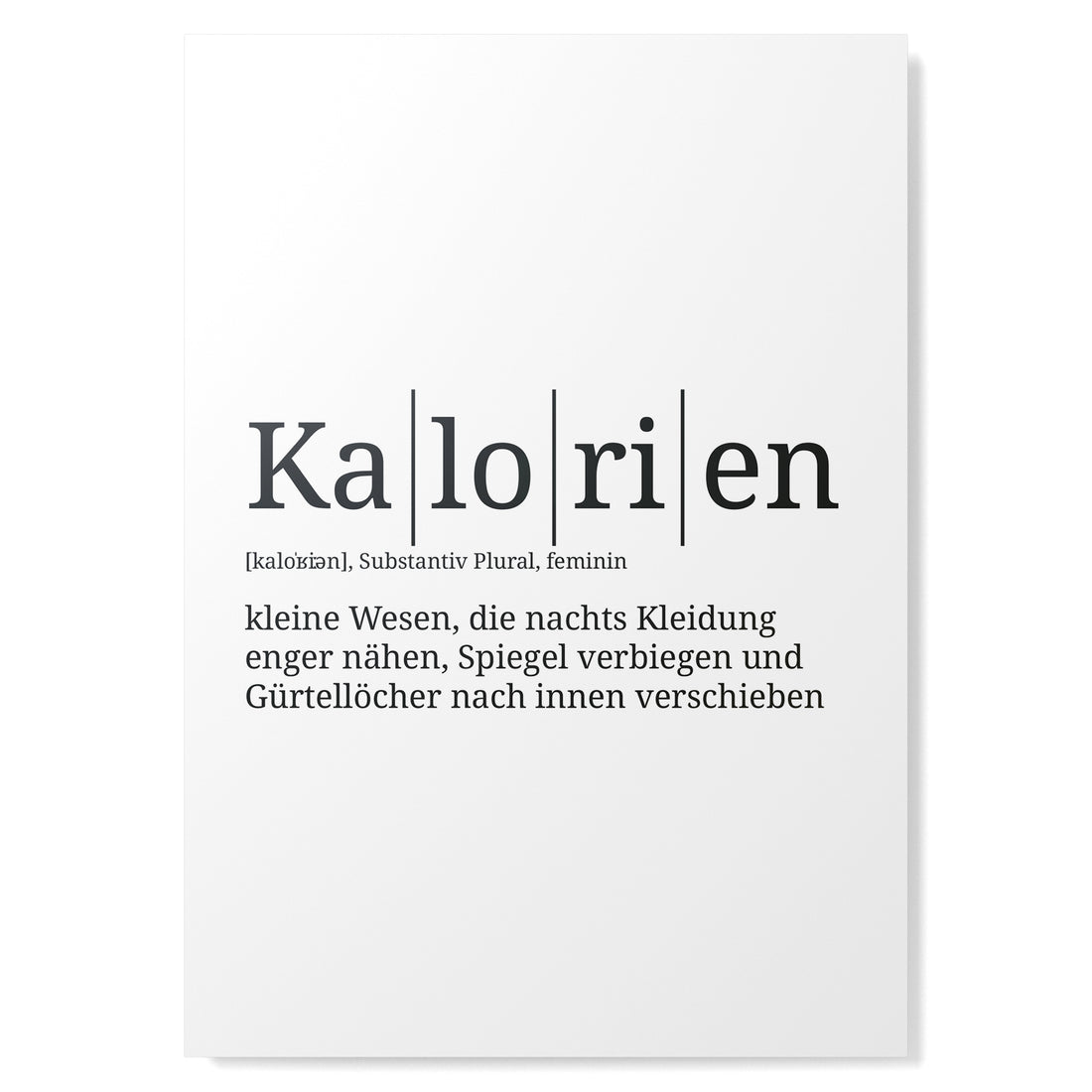 Definition Poster: Kalorien