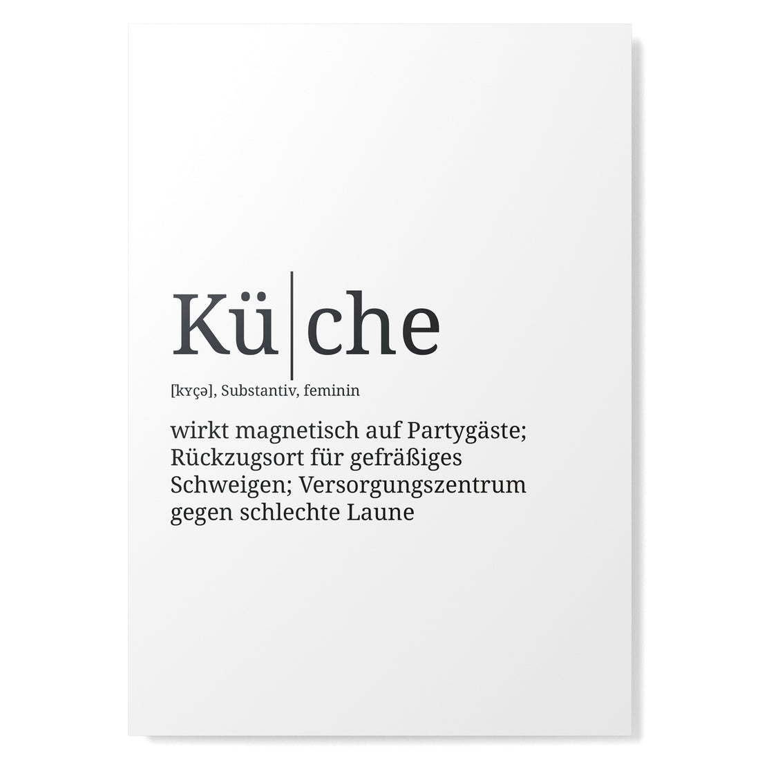 Definition Poster: Küche