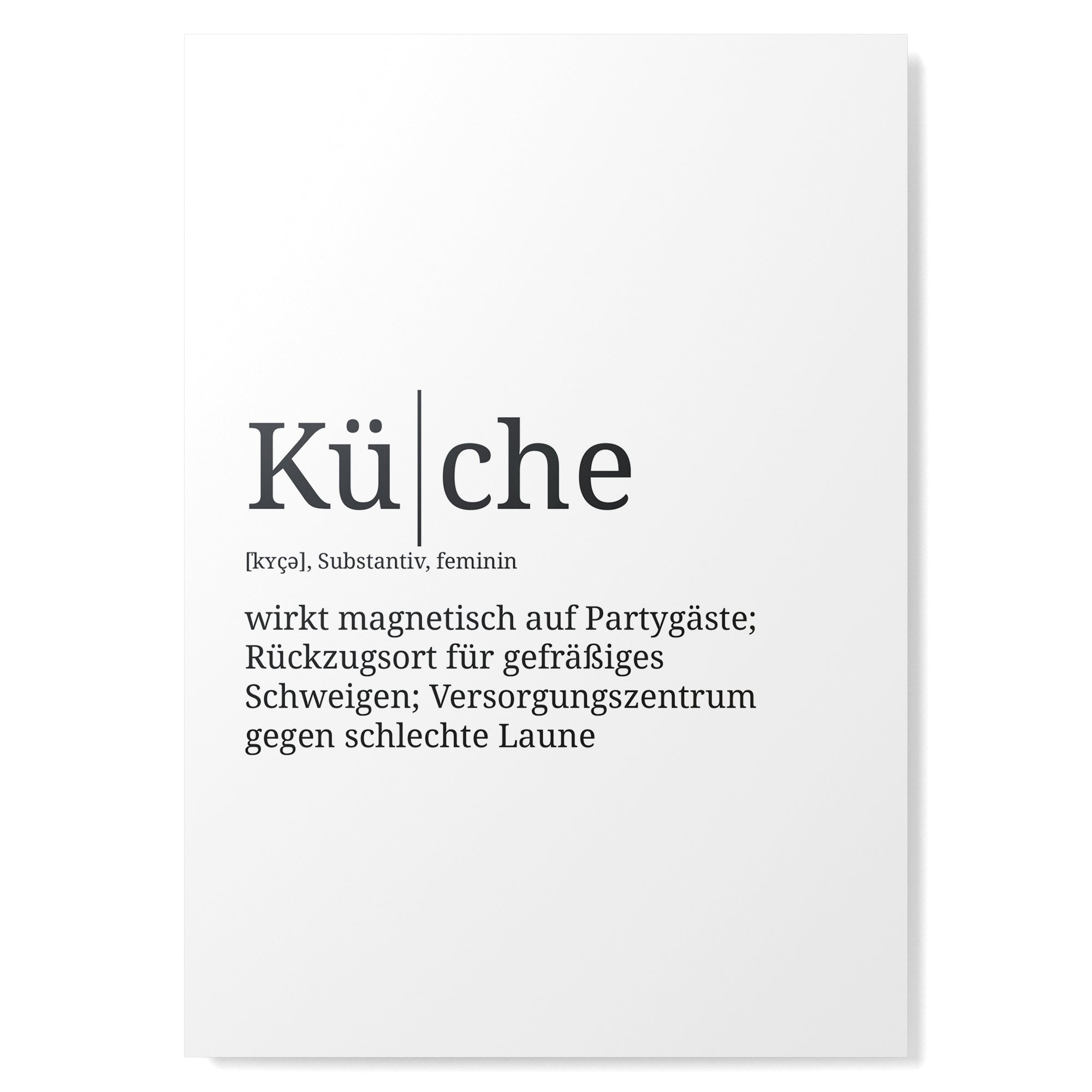 Definition Poster: Küche