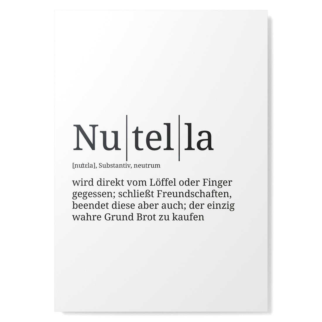 Definition Poster: Nutella