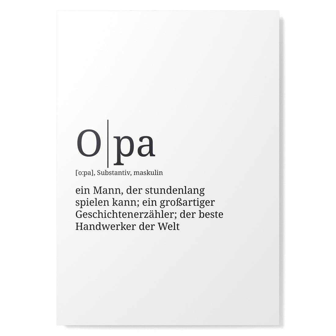 Definition Poster: Opa