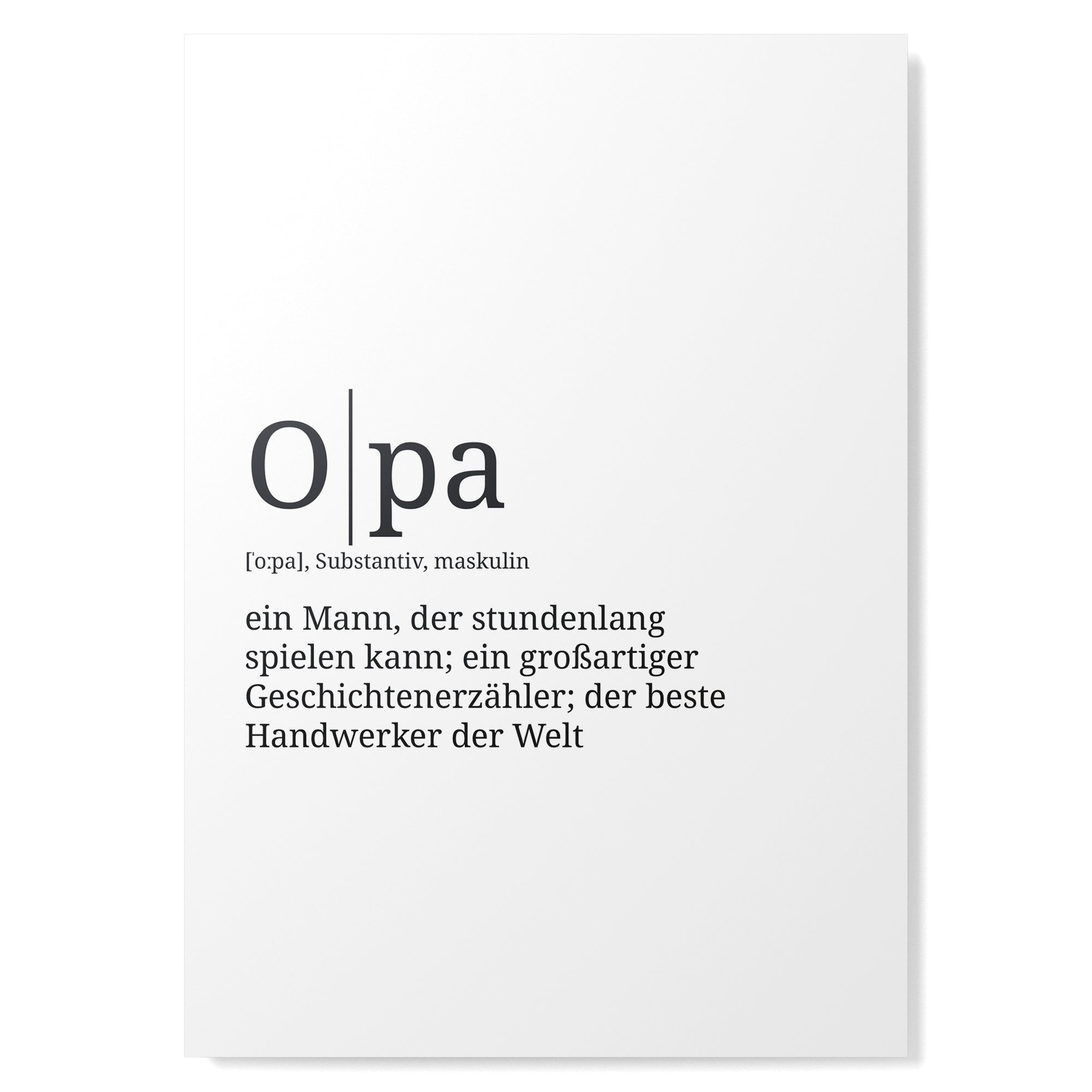 Definition Poster: Opa