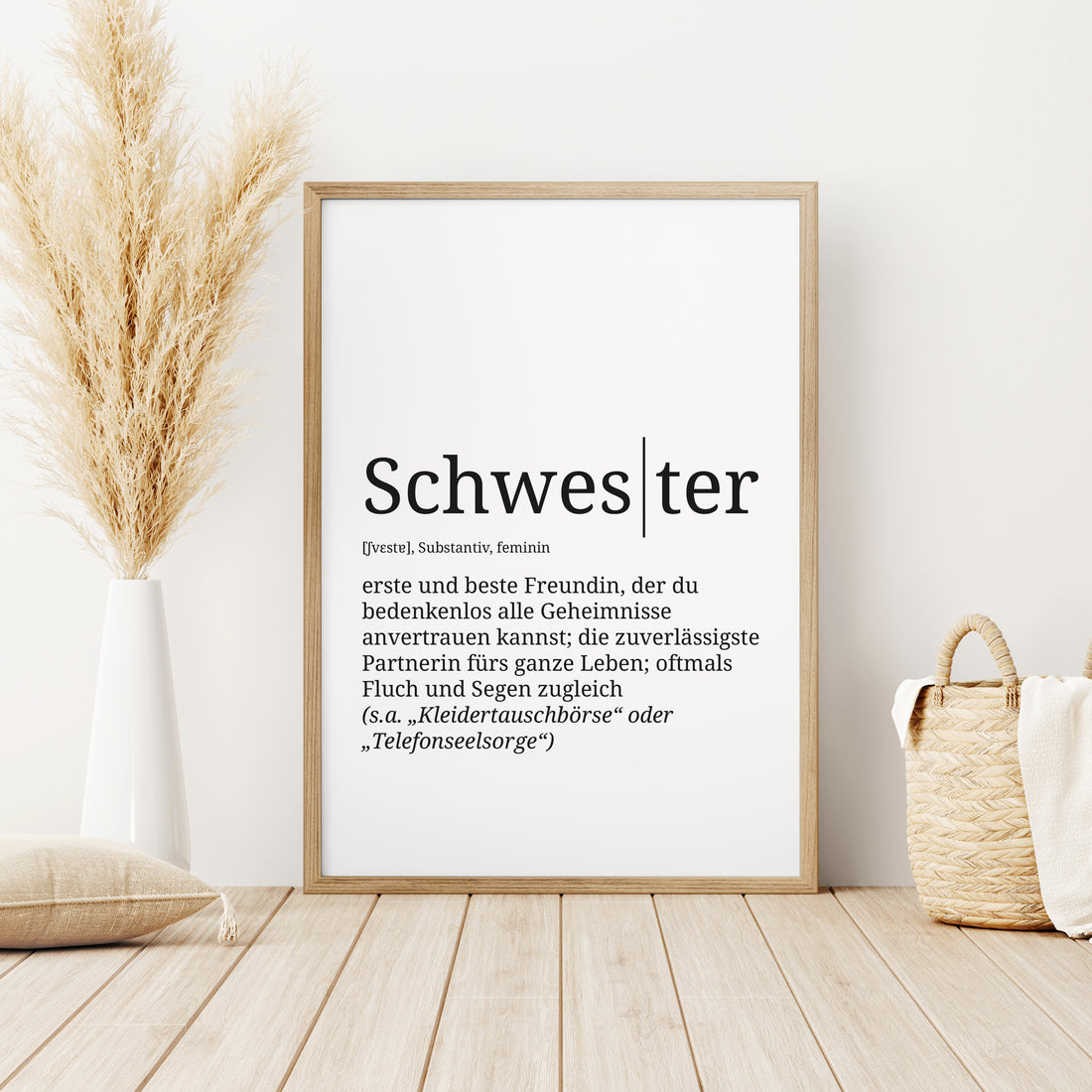 Definition Poster: Schwester