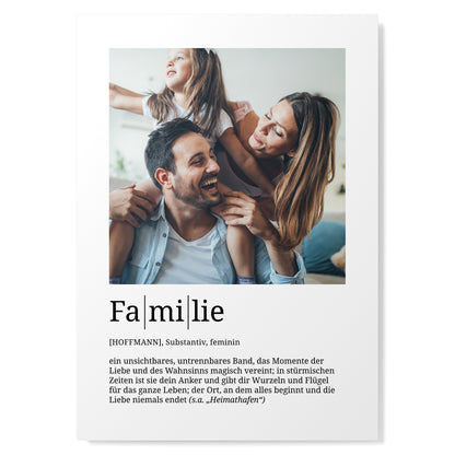 Definition Familie mit Foto