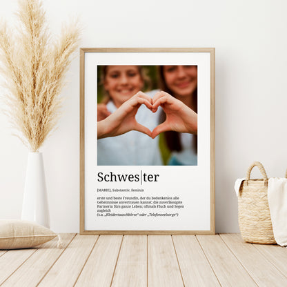 Definition Schwester mit Foto