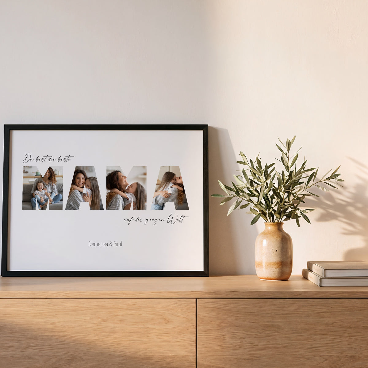 Nahaufnahme Fotobuchstaben-Poster MAMA