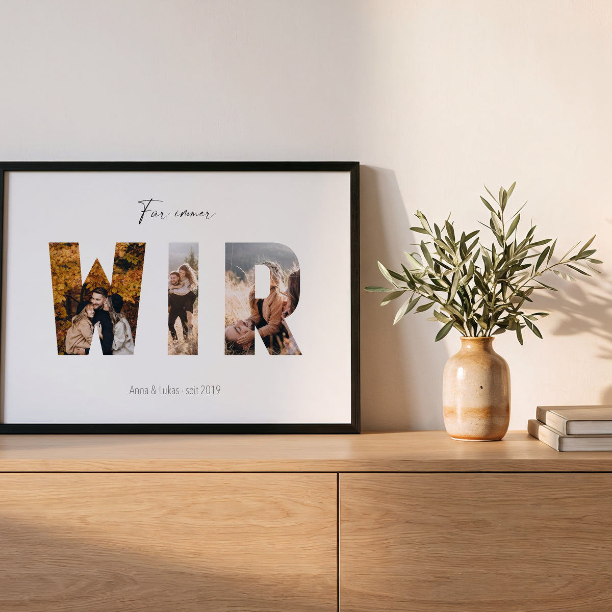Nahaufnahme Fotobuchstaben-Poster WIR