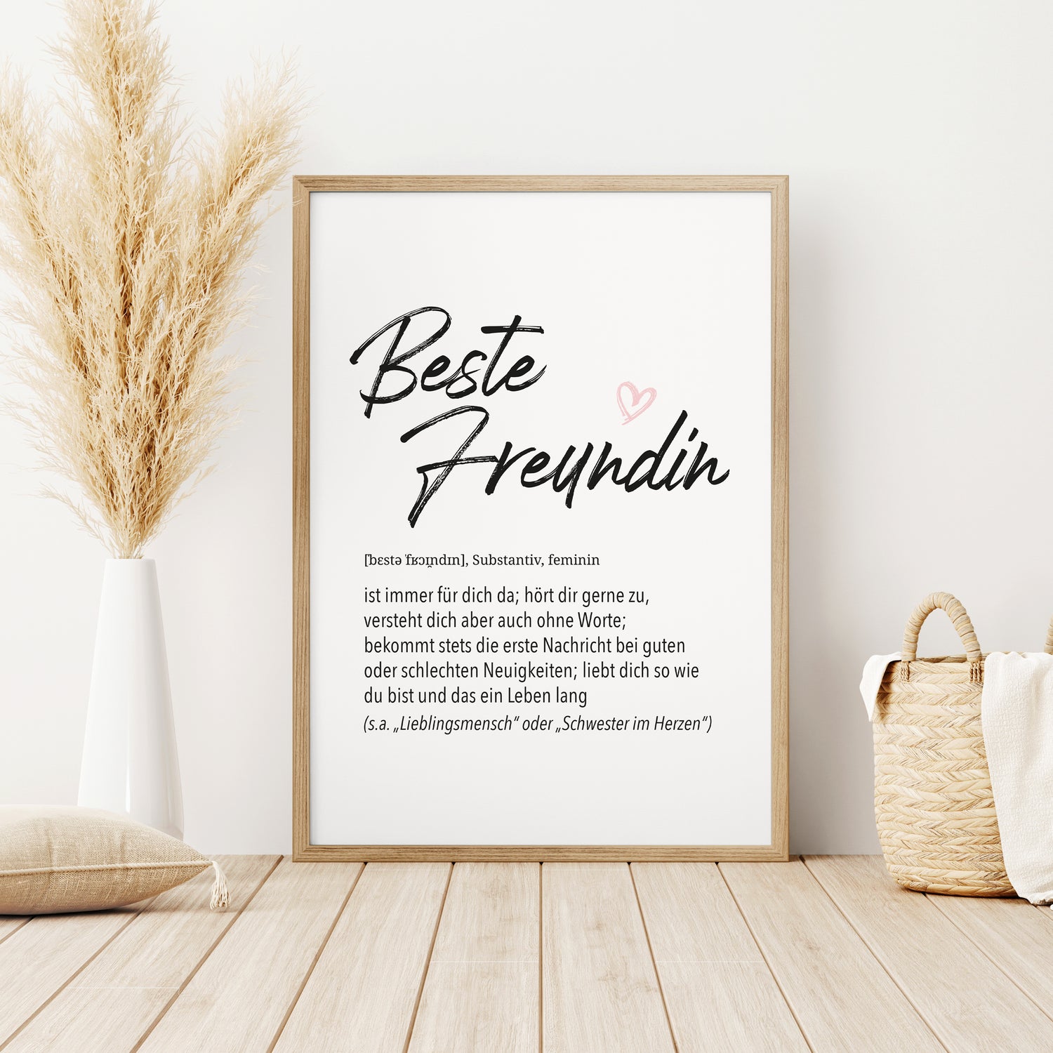 Herz-Definition Poster: Beste Freundin