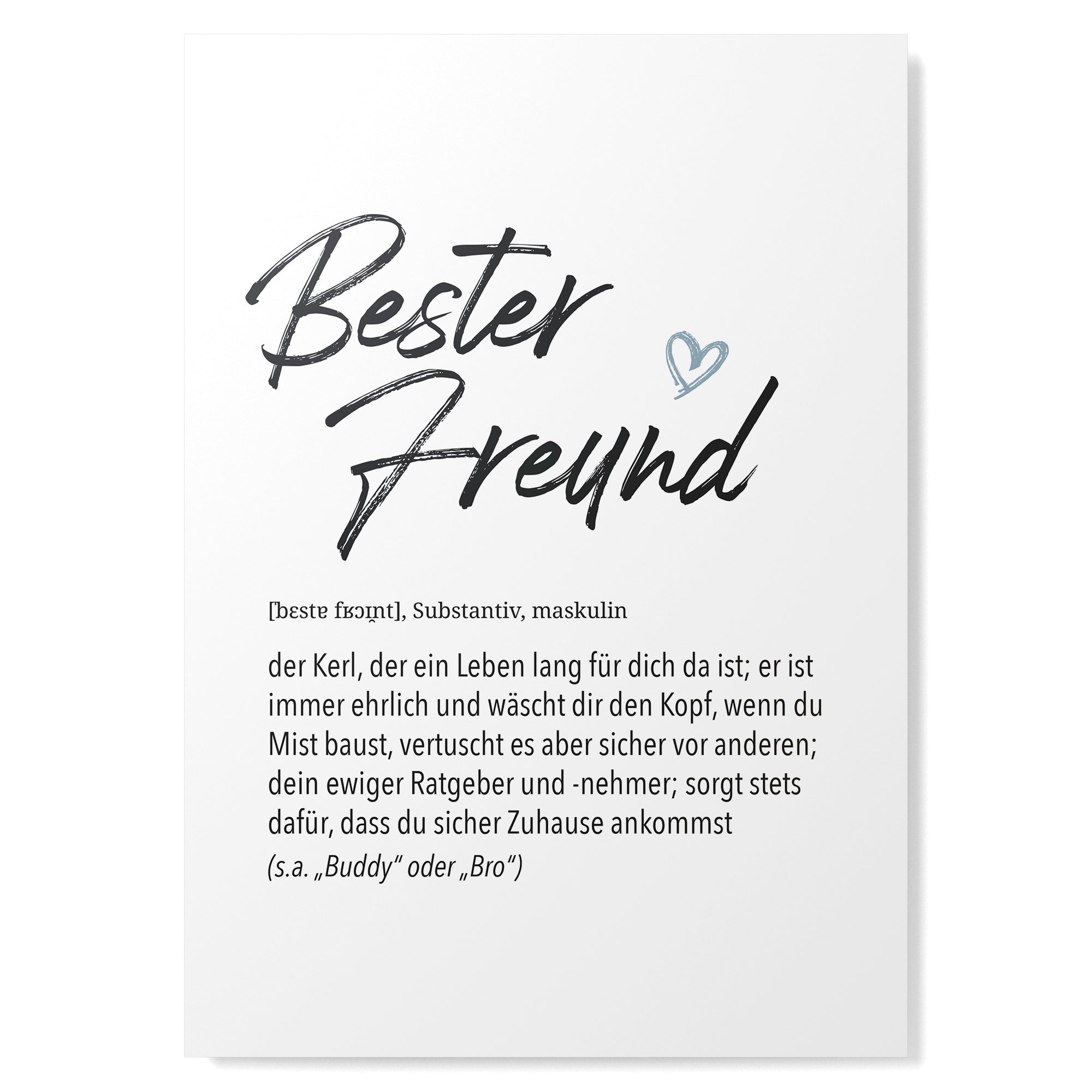 Herz-Definition Poster: Bester Freund