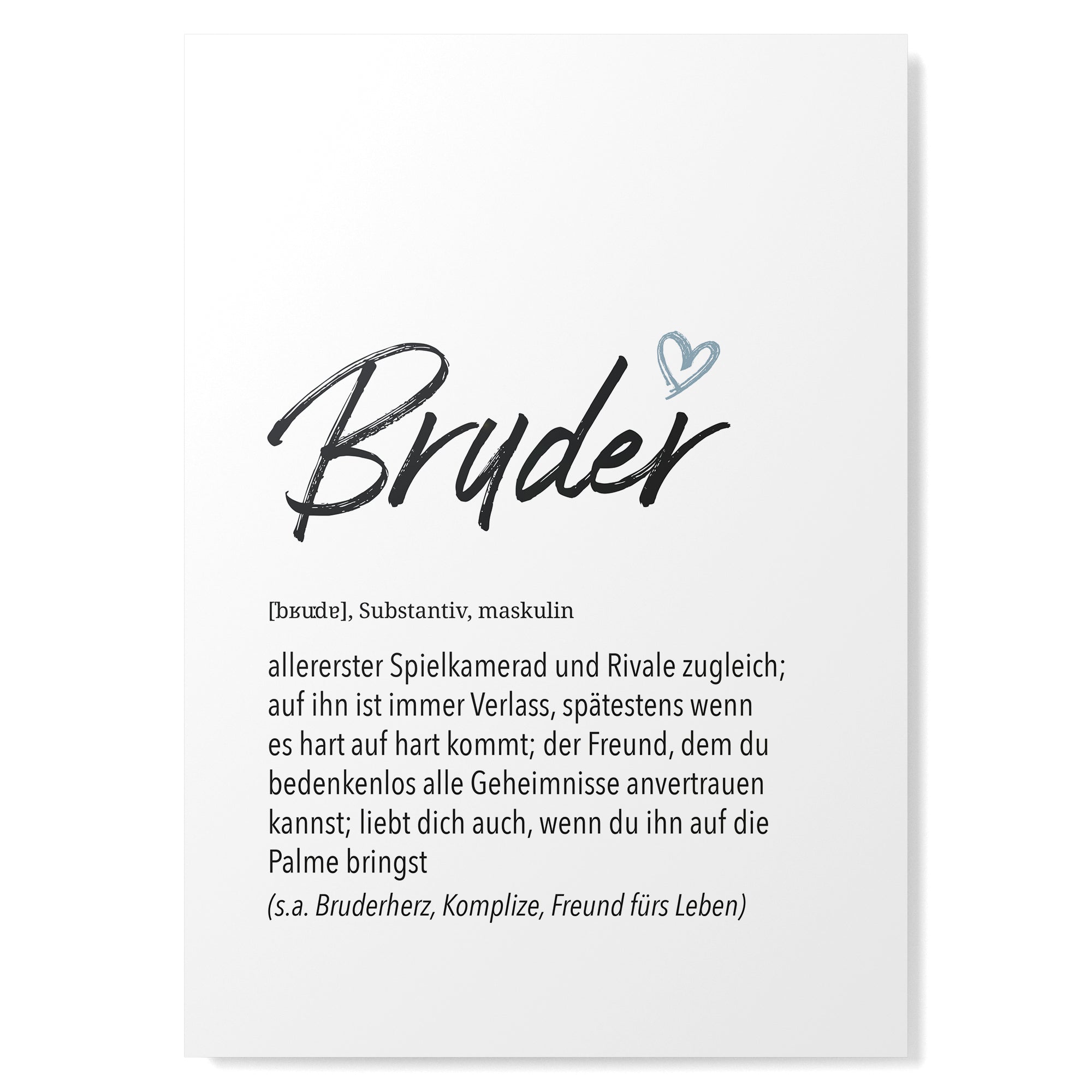 Herz-Definition Poster: Bruder