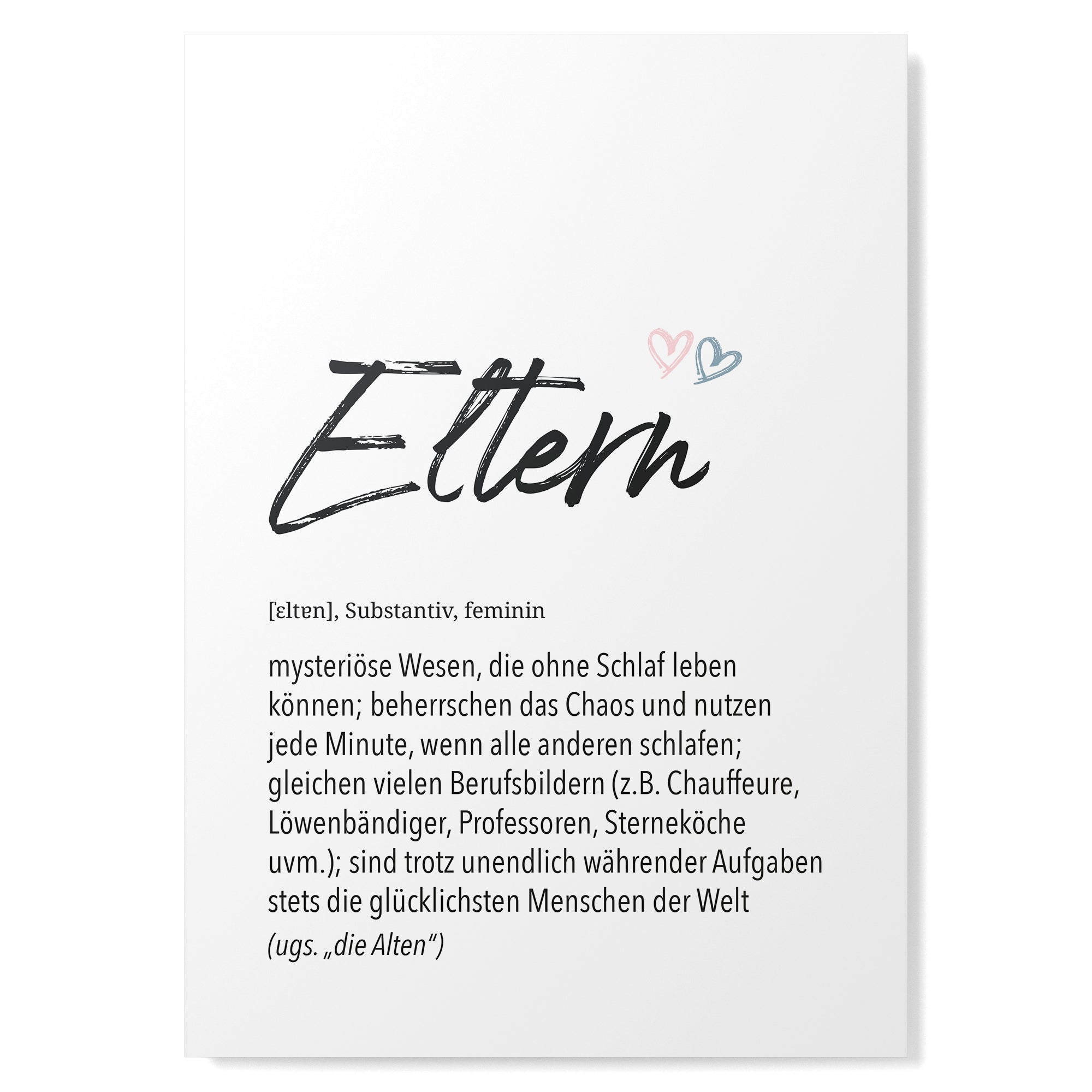 Herz-Definition Poster: Eltern