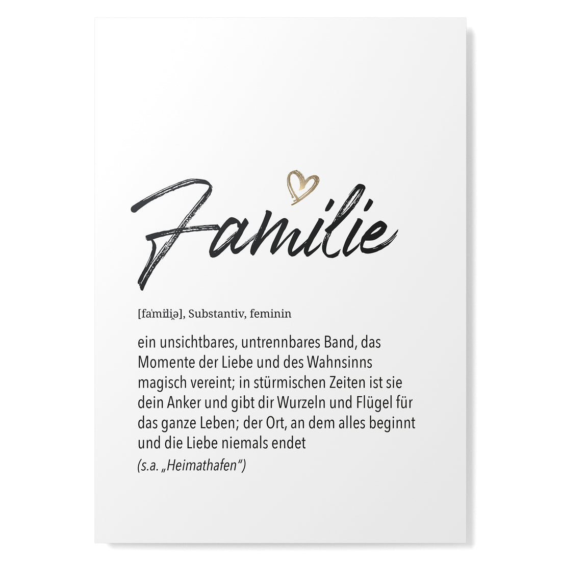 Herz-Definition Poster: Familie