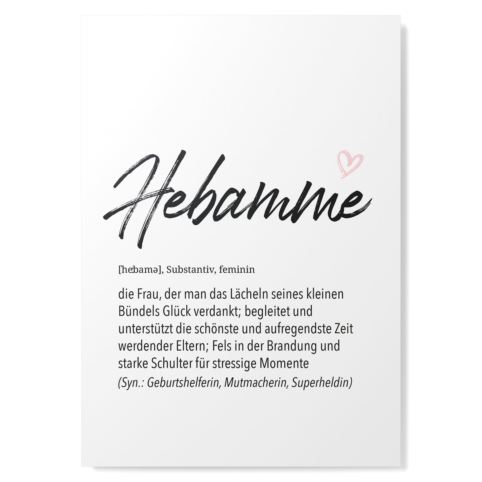 Herz Definition Hebamme