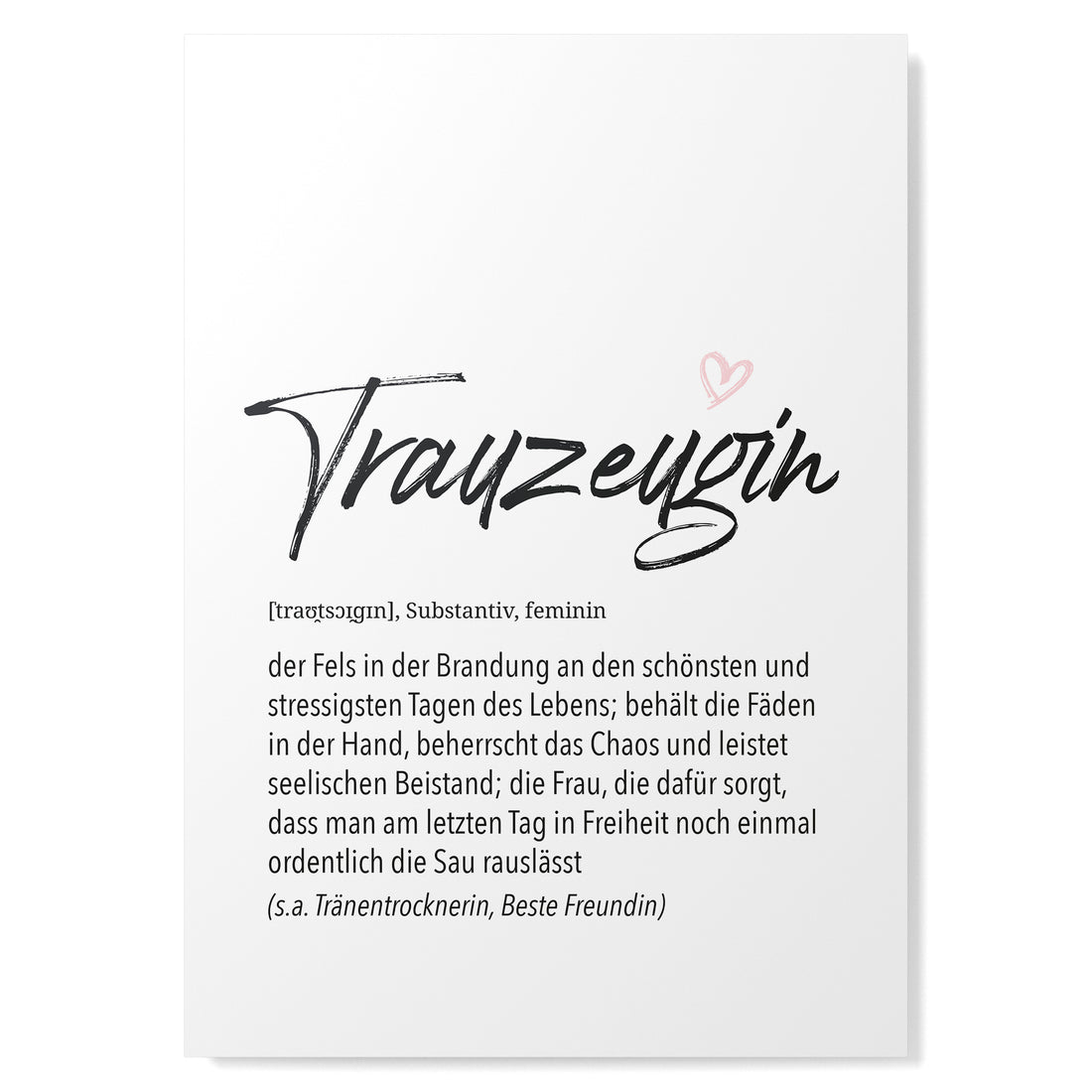 Herz Definition Trauzeugin