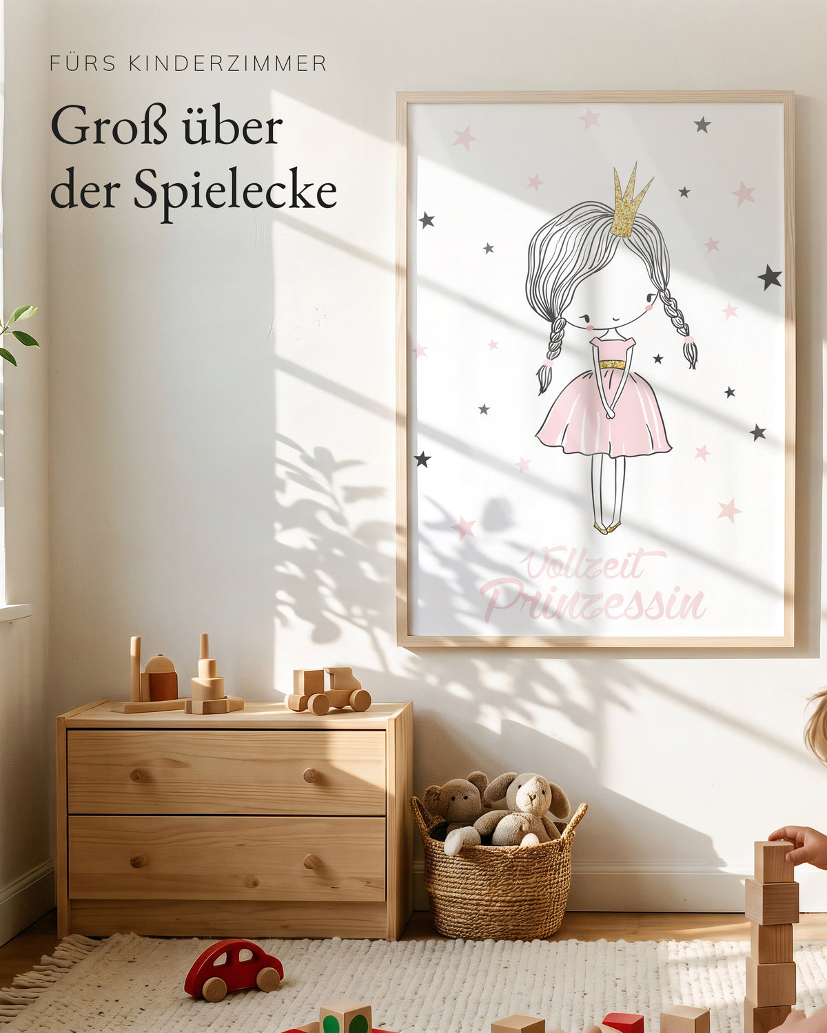 Kinderposter Vollzeitprinzessin im Kinderzimmer